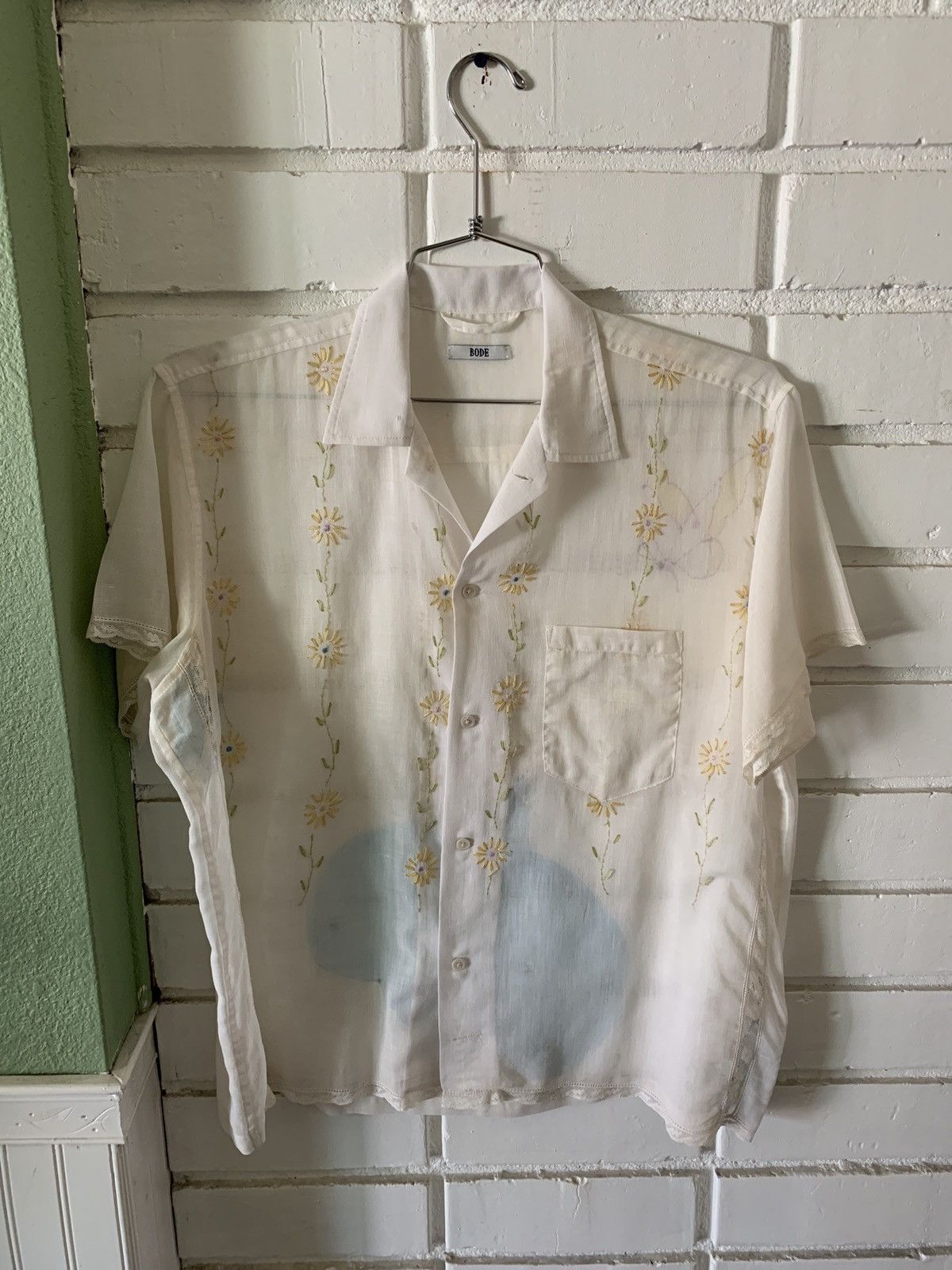 Bode BODE 1of1 Butterfly Handkerchief Shirt (sz M/L) Size US M / EU 48-50 / 2 - 1 Thumbnail