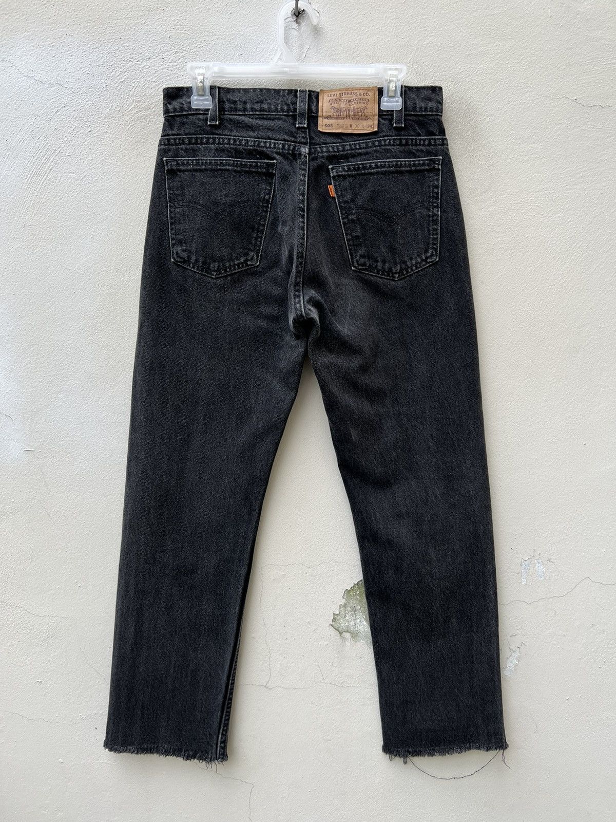 Levi's Vintage 90s Levi’s 505 Orange Tab Faded Black Denim Jeans Size US 30 / EU 46 - 13 Thumbnail