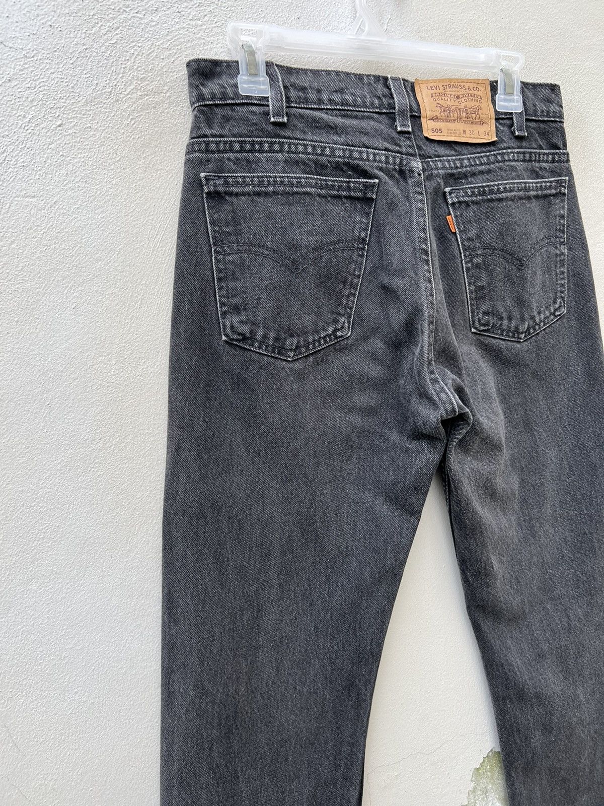 Levi's Vintage 90s Levi’s 505 Orange Tab Faded Black Denim Jeans Size US 30 / EU 46 - 14 Thumbnail