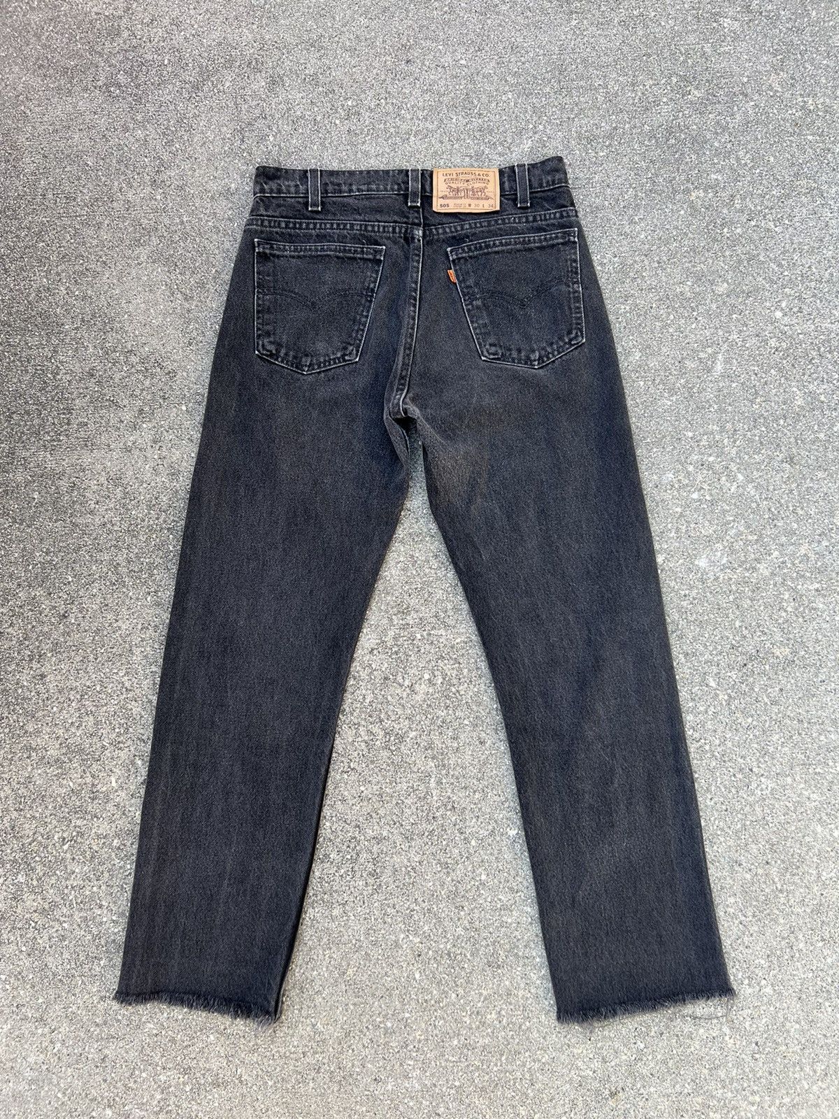 Levi's Vintage 90s Levi’s 505 Orange Tab Faded Black Denim Jeans Size US 30 / EU 46 - 7 Thumbnail