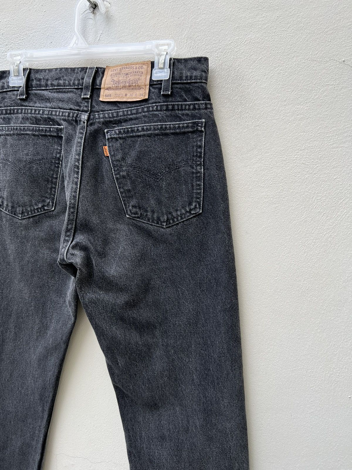 Levi's Vintage 90s Levi’s 505 Orange Tab Faded Black Denim Jeans Size US 30 / EU 46 - 16 Thumbnail