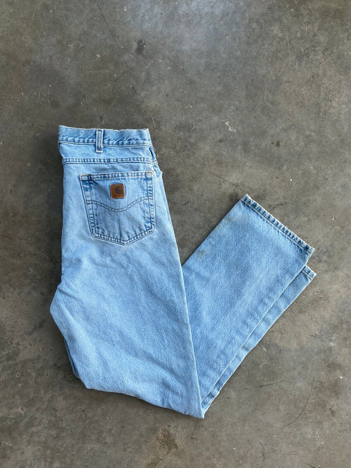 Pre-owned Carhartt Traditional Fit 5 Pocket Denim Jeans 36 In Blue