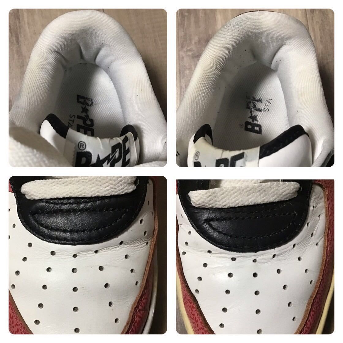 Bape Leather BAPESTA sneakers Red a bathing ape BAPE STA Size US 10 / EU 43 - 7 Thumbnail