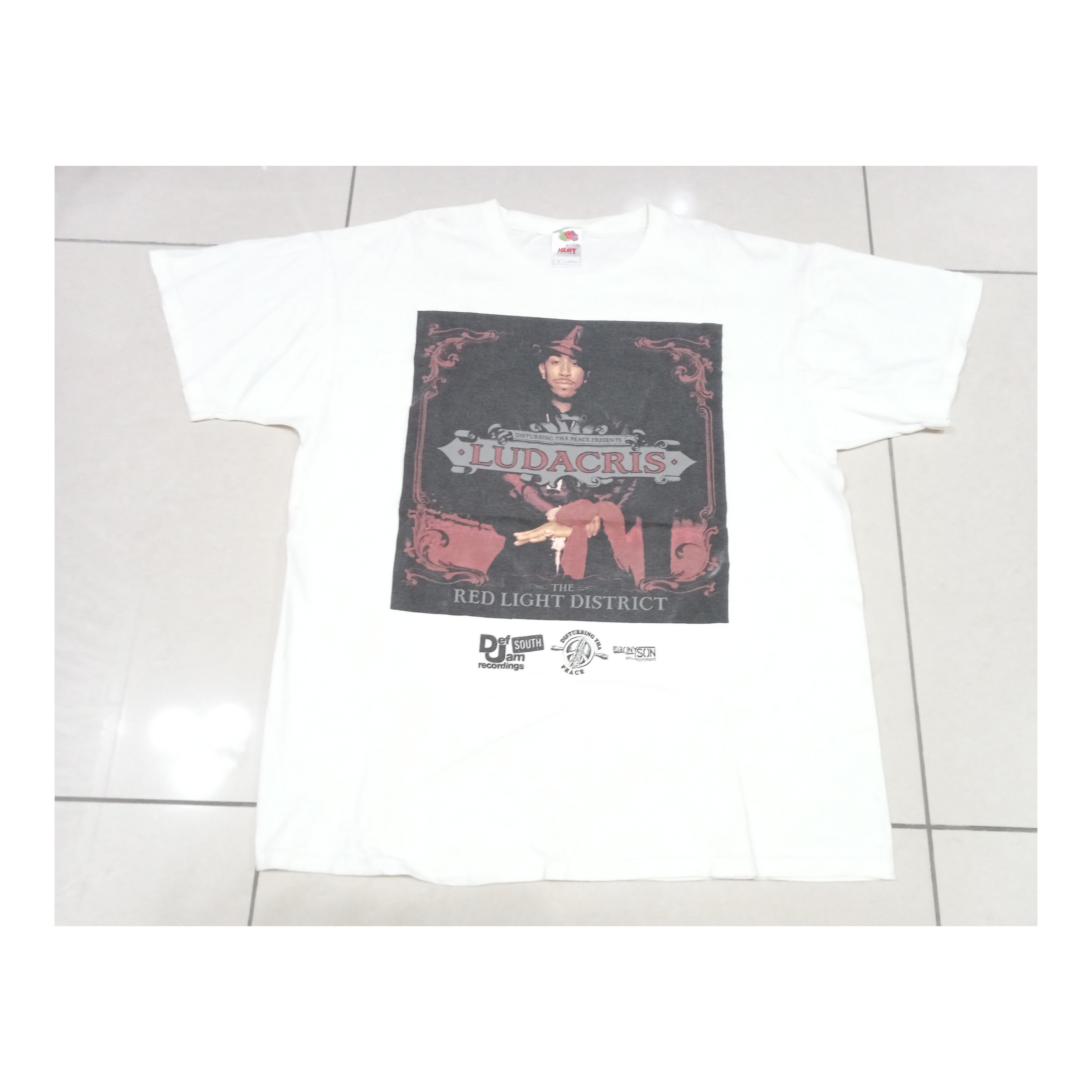 image of Rap Tees x Vintage 2000S Ludacris Red Light District T Shirt in White, Men's (Size XL)