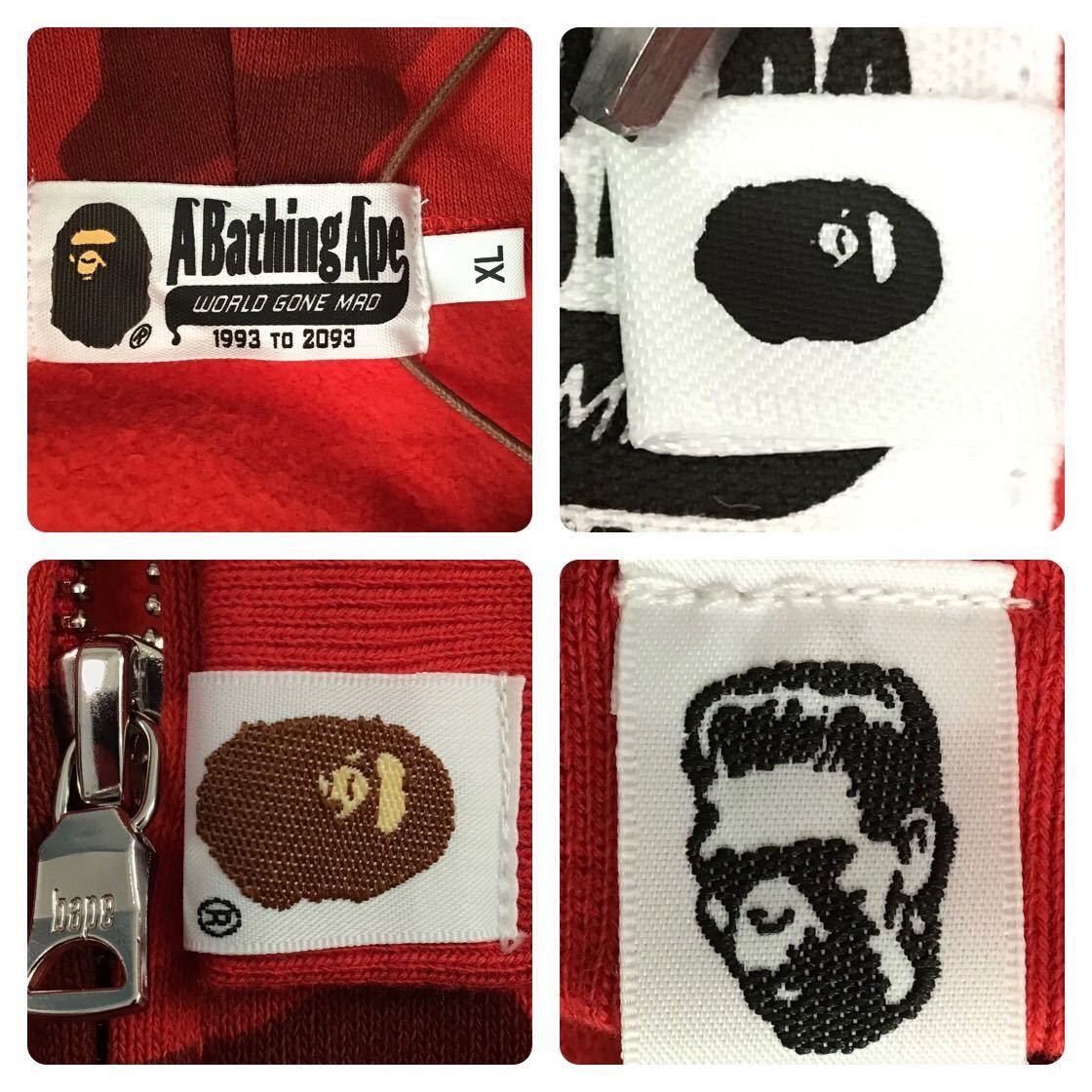 Bape BAPE DETACHABLE shark full zip hoodie red camo Size US XL / EU 56 / 4 - 9 Thumbnail