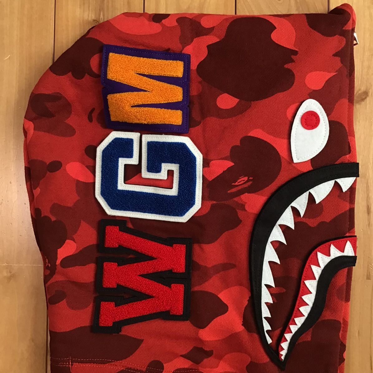 Bape BAPE DETACHABLE shark full zip hoodie red camo Size US XL / EU 56 / 4 - 5 Thumbnail