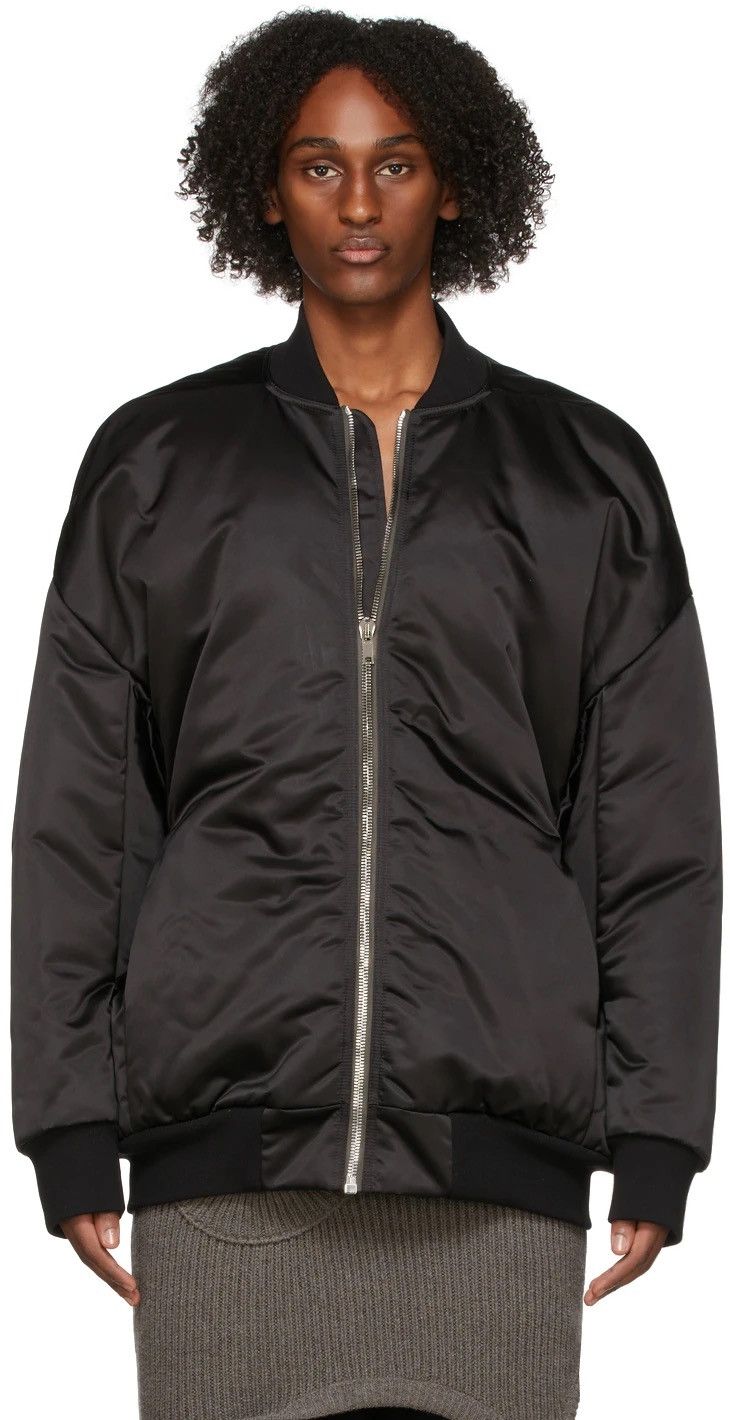 Rick Owens Rick Owens Black Jumbo Peter Bomber Jacket Size US M / EU 48-50 / 2 - 13 Thumbnail