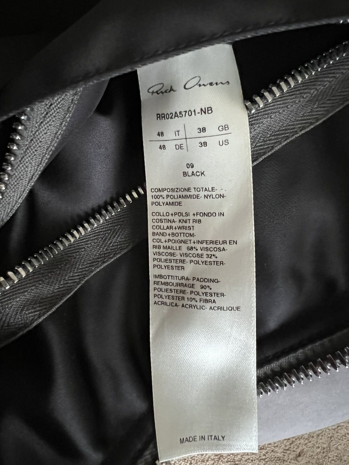 Rick Owens Rick Owens Black Jumbo Peter Bomber Jacket Size US M / EU 48-50 / 2 - 8 Thumbnail