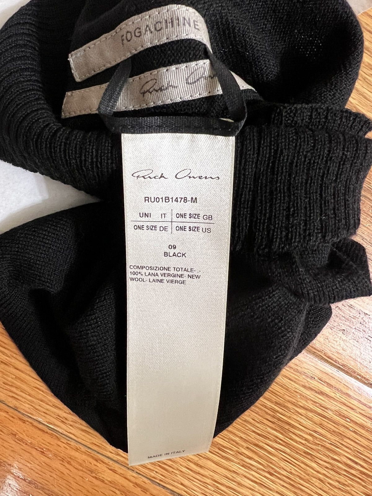 Rick Owens Rick Owens WOOL KNIT SKULL HAT Black Size ONE SIZE - 5 Thumbnail