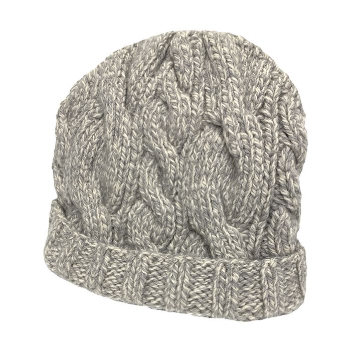 Visvim Visvim Cable Knit Wool Beanie Grey | Grailed