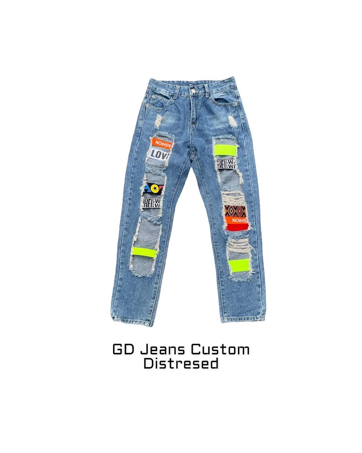 Japanese Brand 🔥STEALS🔥GD Jeans Custom Distresed Size US 27 - 1 Thumbnail