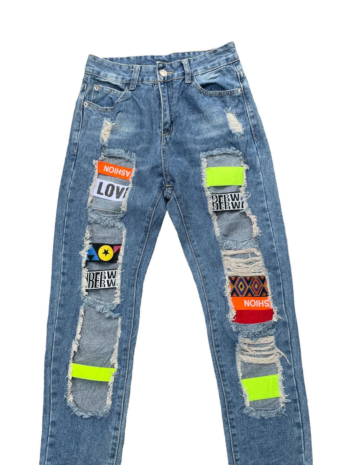 Japanese Brand 🔥STEALS🔥GD Jeans Custom Distresed Size US 27 - 4 Thumbnail
