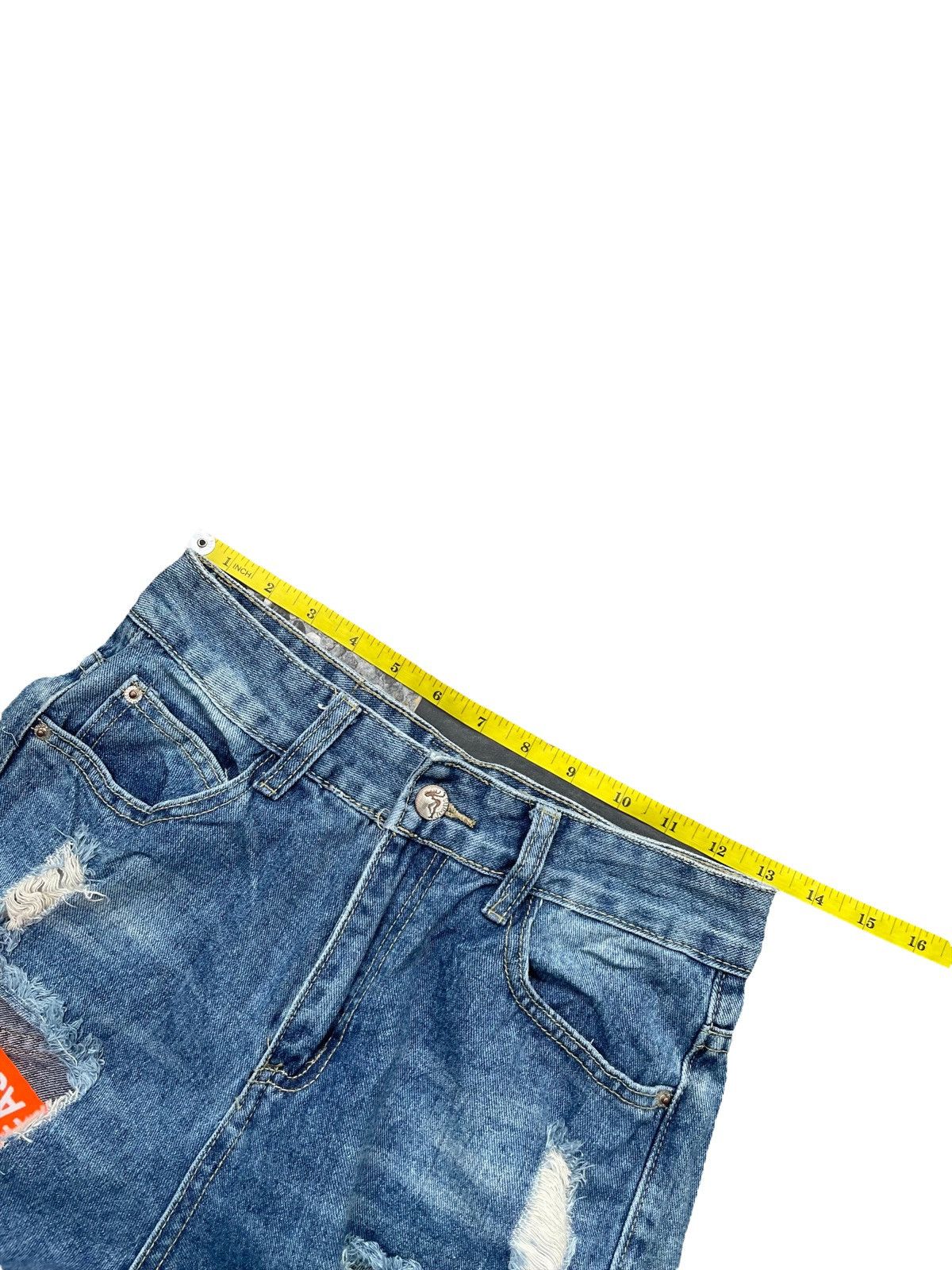 Japanese Brand 🔥STEALS🔥GD Jeans Custom Distresed Size US 27 - 2 Thumbnail