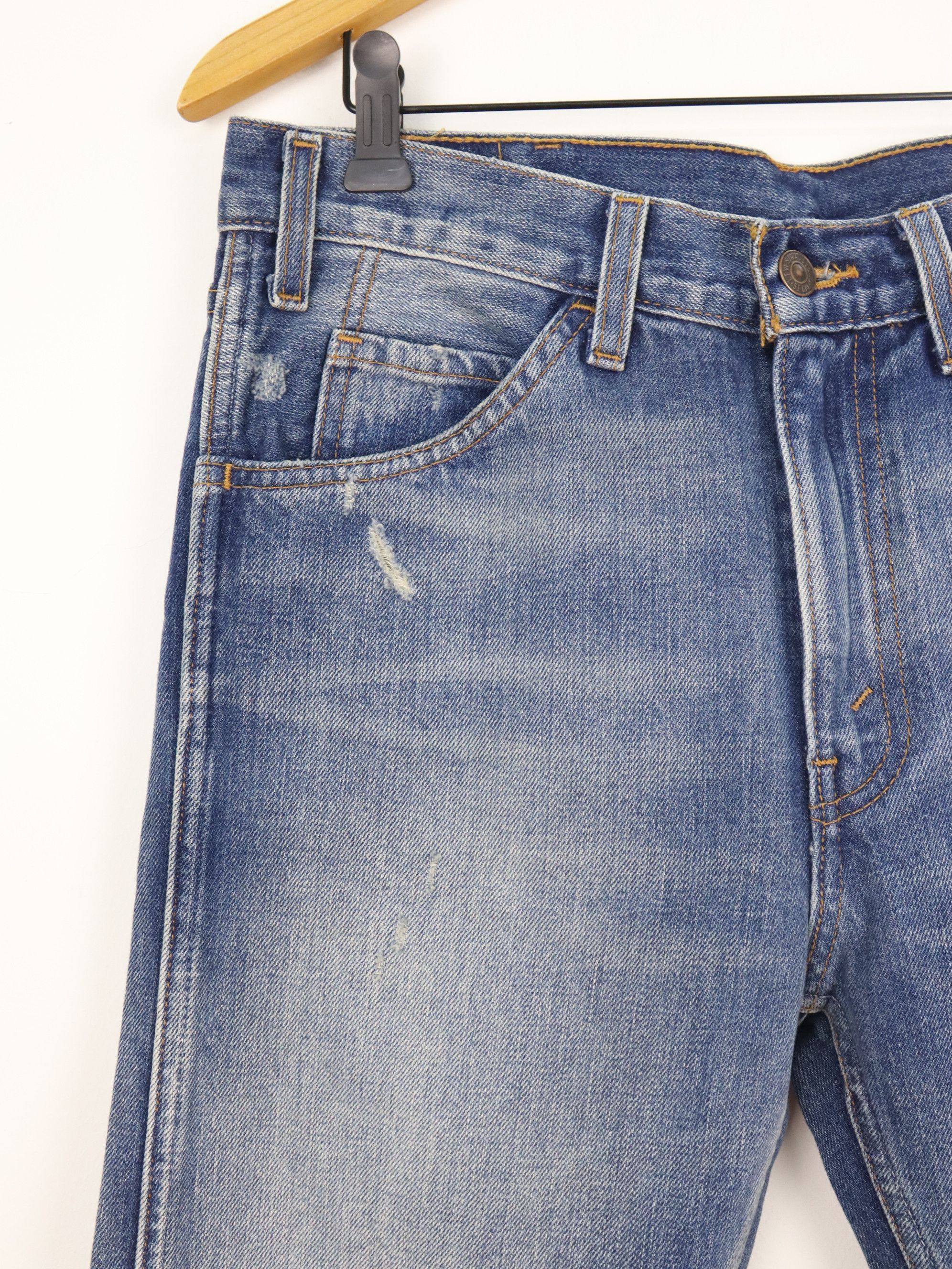 Levi's Vintage Clothing LVC 1969 60s BIG E Model Corn Denim 606 Slim Fit Distressed Size US 31 - 4 Thumbnail