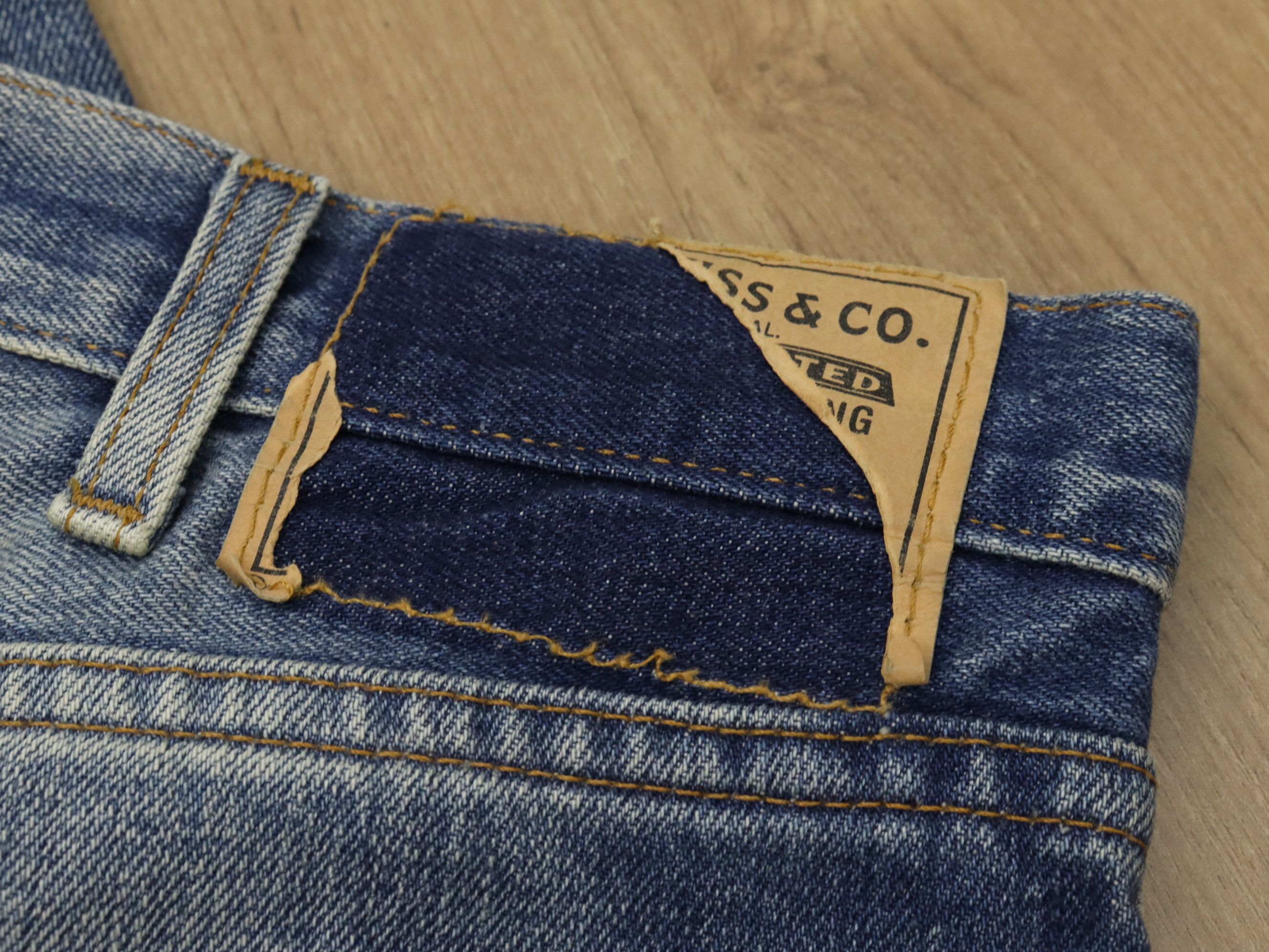 Levi's Vintage Clothing LVC 1969 60s BIG E Model Corn Denim 606 Slim Fit Distressed Size US 31 - 15 Thumbnail