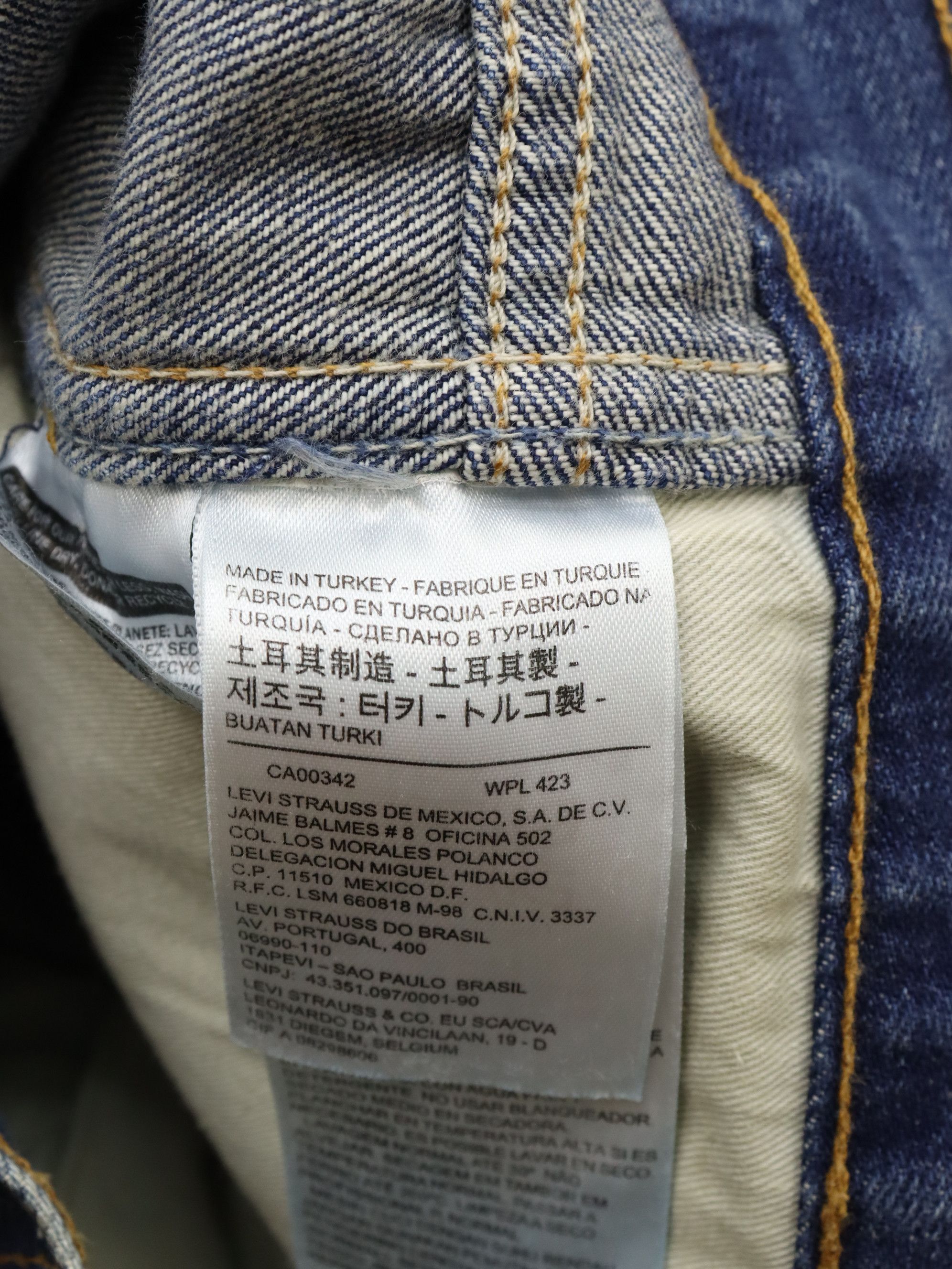 Levi's Vintage Clothing LVC 1969 60s BIG E Model Corn Denim 606 Slim Fit Distressed Size US 31 - 21 Thumbnail
