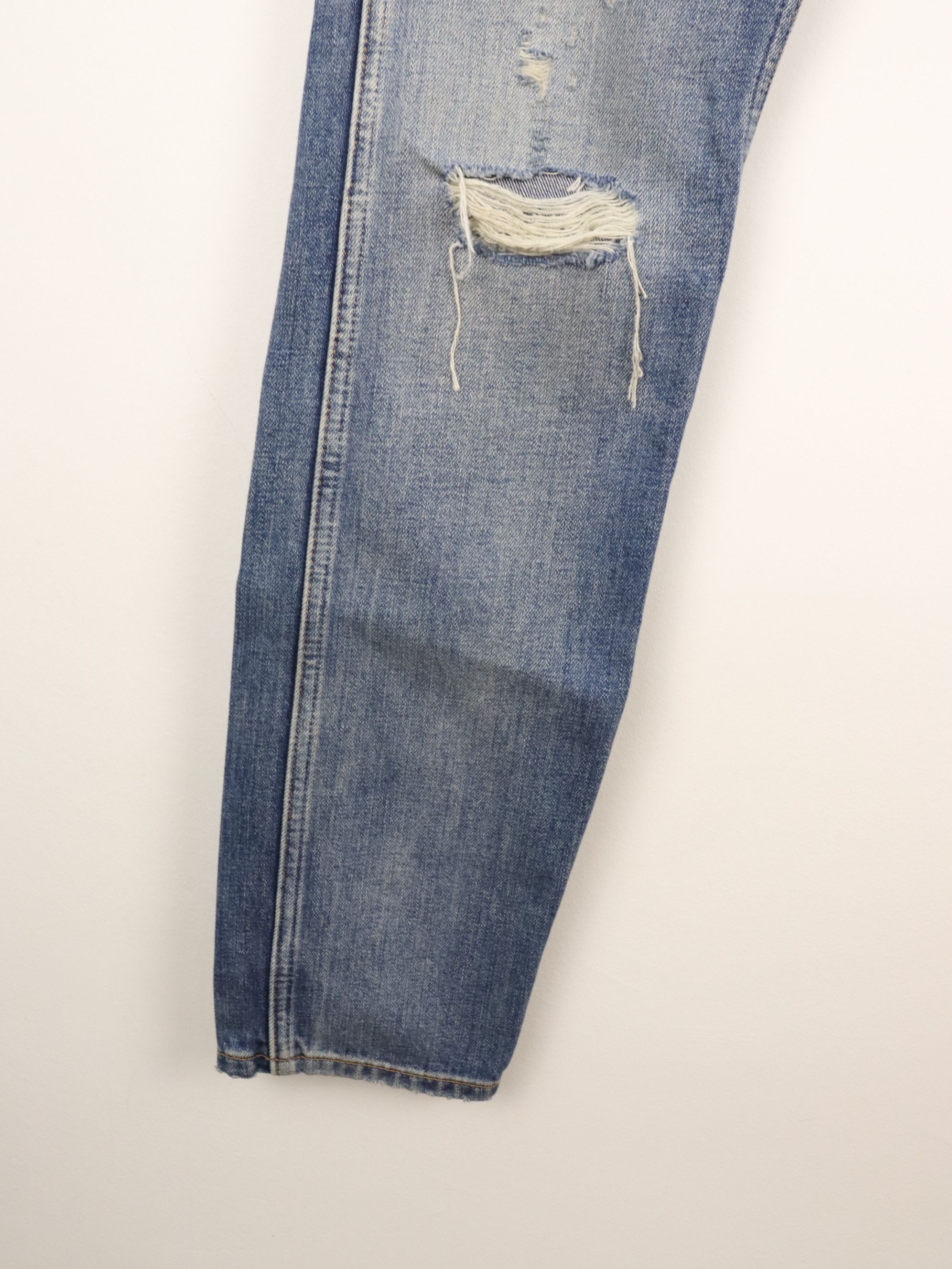 Levi's Vintage Clothing LVC 1969 60s BIG E Model Corn Denim 606 Slim Fit Distressed Size US 31 - 12 Thumbnail