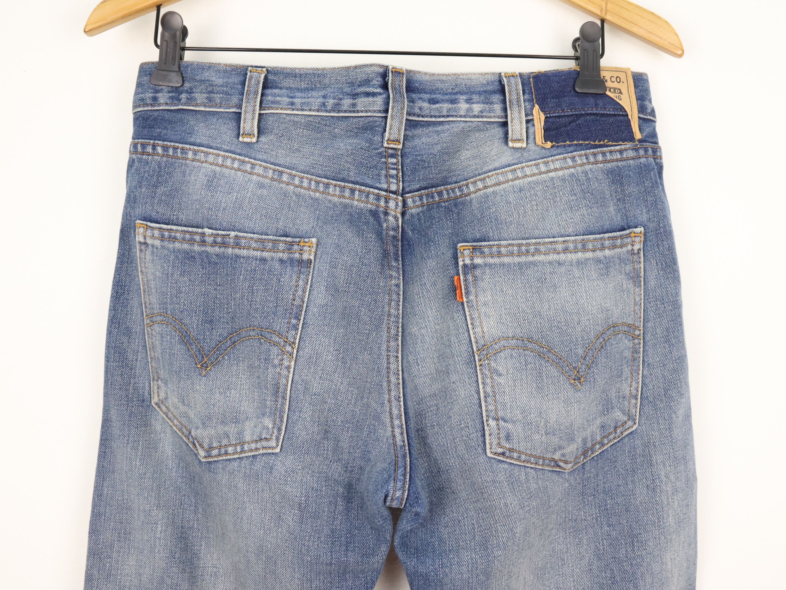 Levi's Vintage Clothing LVC 1969 60s BIG E Model Corn Denim 606 Slim Fit Distressed Size US 31 - 7 Thumbnail