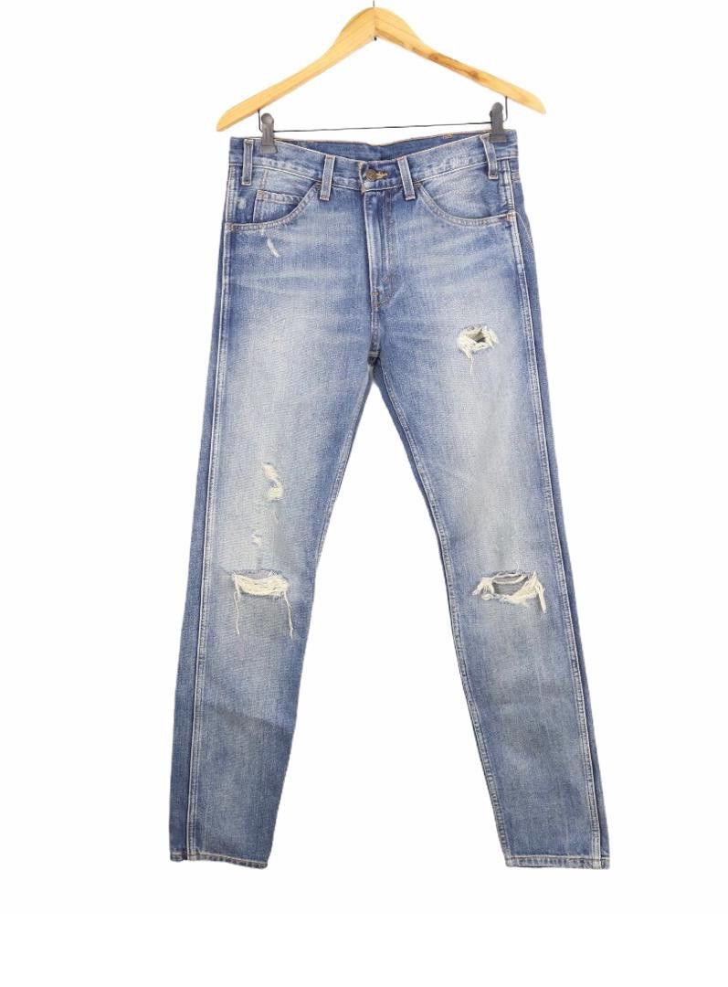 Levi's Vintage Clothing LVC 1969 60s BIG E Model Corn Denim 606 Slim Fit Distressed Size US 31 - 3 Thumbnail