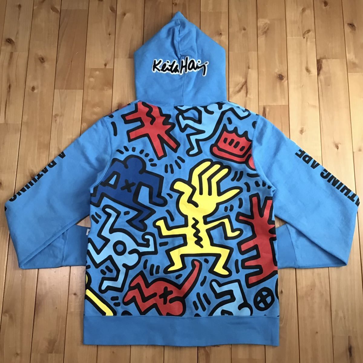 Bape × Keith Haring BAPE × Keith Haring Shark full zip hoodie Blue Size US XL / EU 56 / 4 - 3 Thumbnail