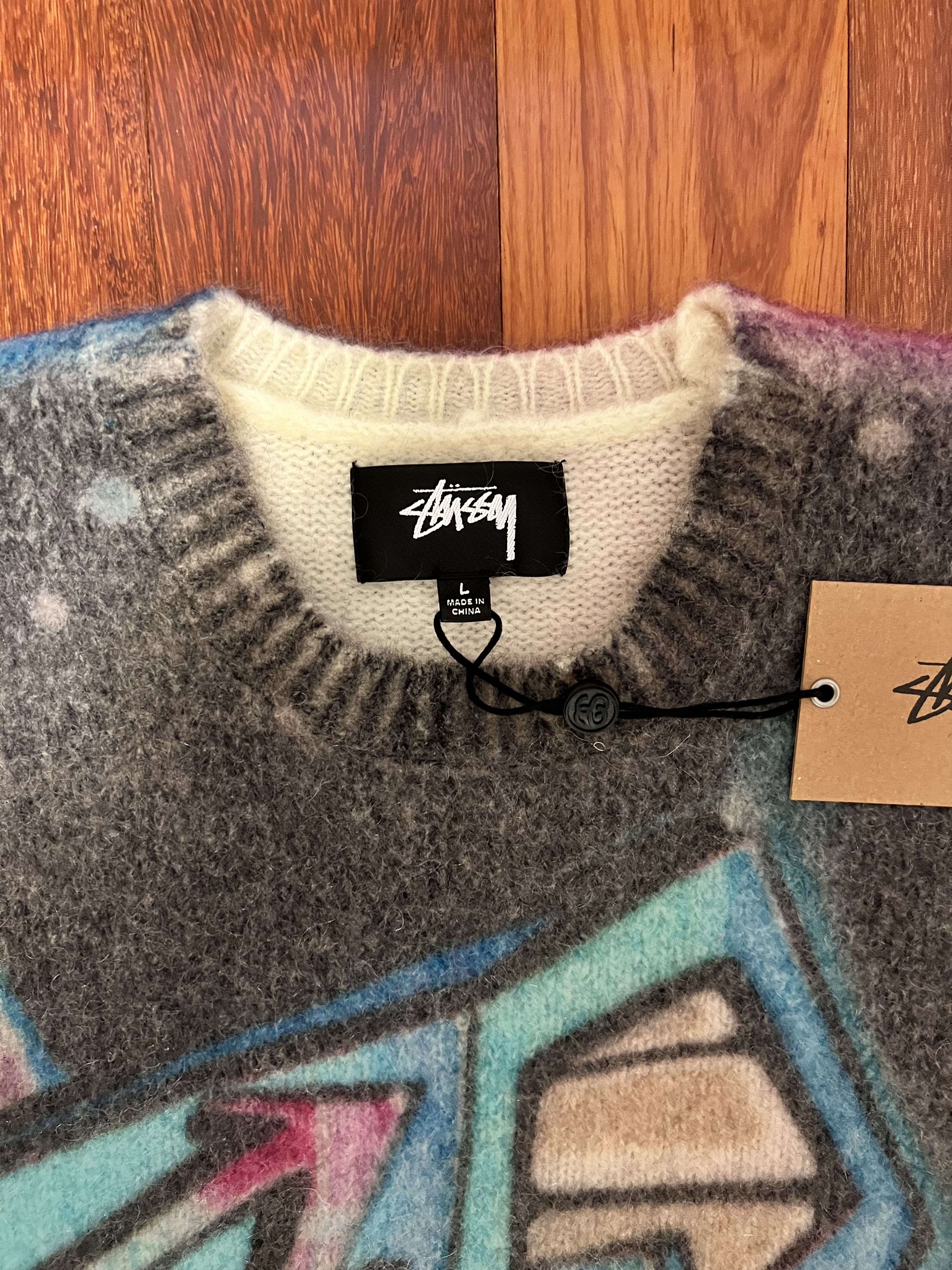 Stussy 💚 Stussy x Goldie Wool Blend Sweater Large NEW Size US L / EU 52-54 / 3 - 7 Thumbnail