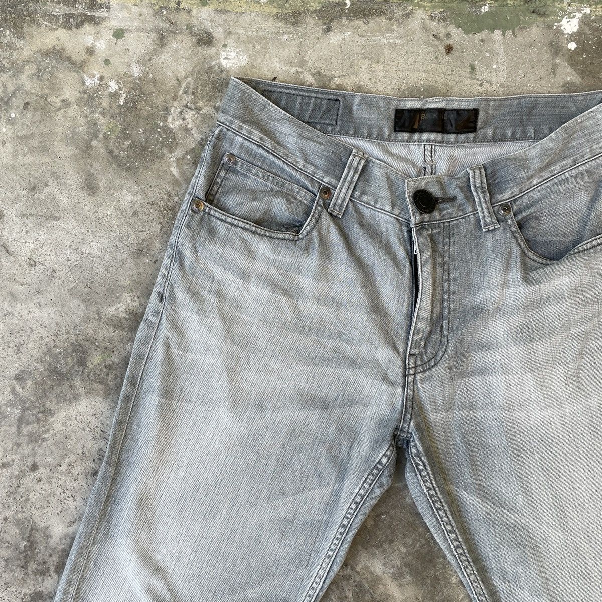 Japanese Brand Vintage Back Number Black Label Distressed Jeans Denim Pants Size US 31 - 3 Thumbnail