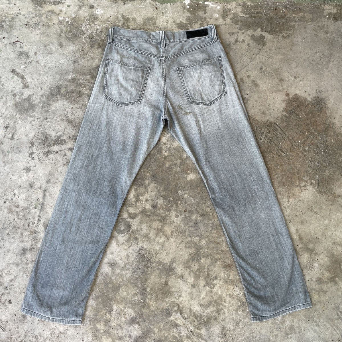 Japanese Brand Vintage Back Number Black Label Distressed Jeans Denim Pants Size US 31 - 14 Thumbnail