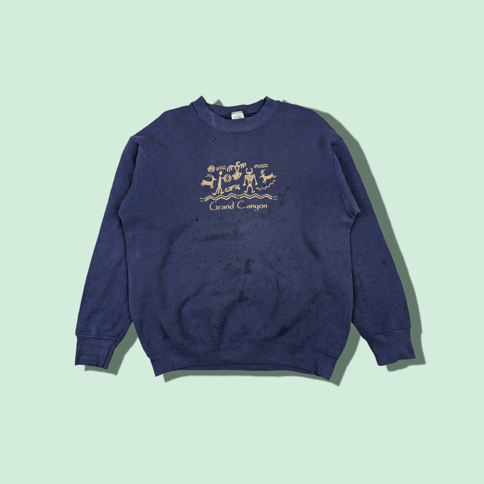 Fruit Of The Loom × Vintage Vintage 2000's FOTL Grand Canyon Jumper Sweatshirt Size US M / EU 48-50 / 2 - 1 Thumbnail