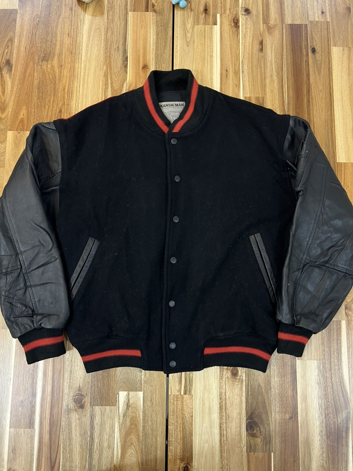 Yohji Yamamoto Vintage Kansai Man Yutaka Nishimura Varsity Jacket Size US L / EU 52-54 / 3 - 3 Thumbnail