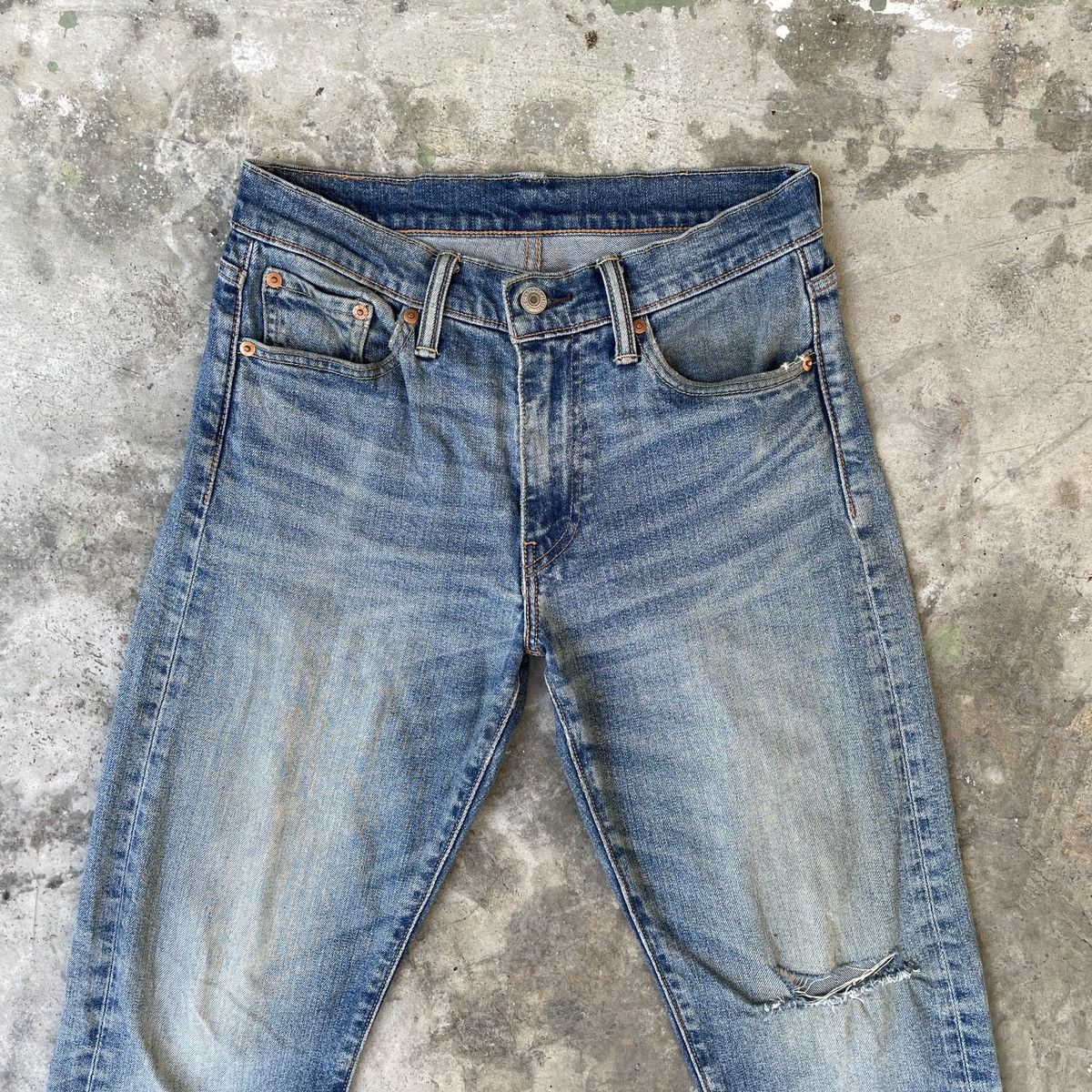 Levi's Vintage Clothing × Vintage Vtg Levi’s 513 Jeans 28x27 Levi’s 513 Distressed Denim Pants Size US 28 / EU 44 - 2 Thumbnail