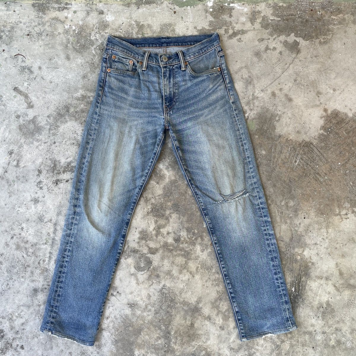 Levi's Vintage Clothing × Vintage Vtg Levi’s 513 Jeans 28x27 Levi’s 513 Distressed Denim Pants Size US 28 / EU 44 - 1 Thumbnail