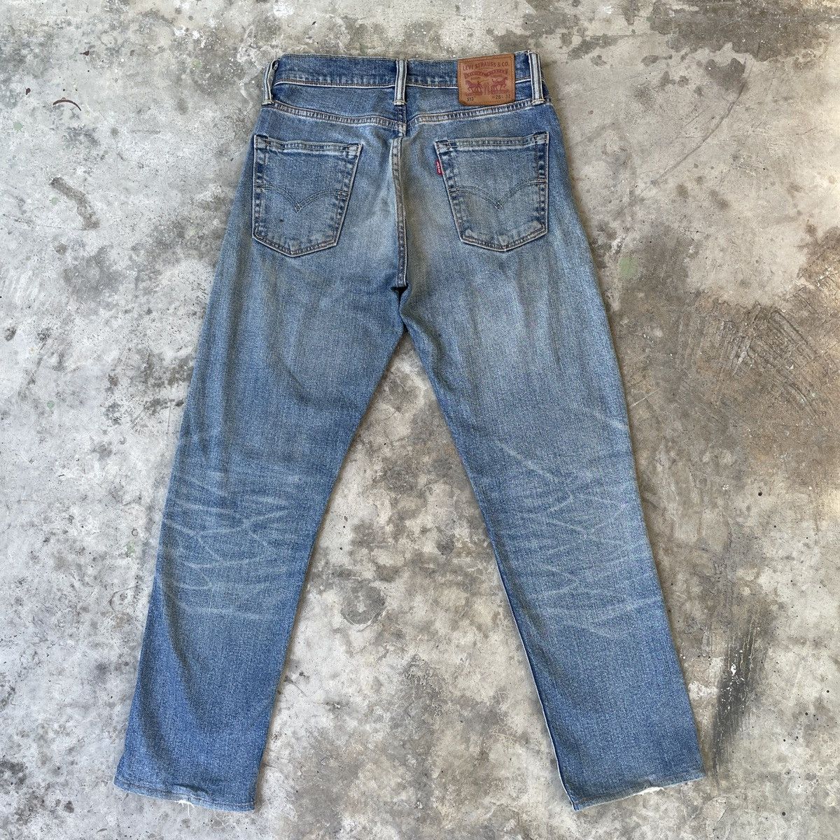 Levi's Vintage Clothing × Vintage Vtg Levi’s 513 Jeans 28x27 Levi’s 513 Distressed Denim Pants Size US 28 / EU 44 - 13 Thumbnail