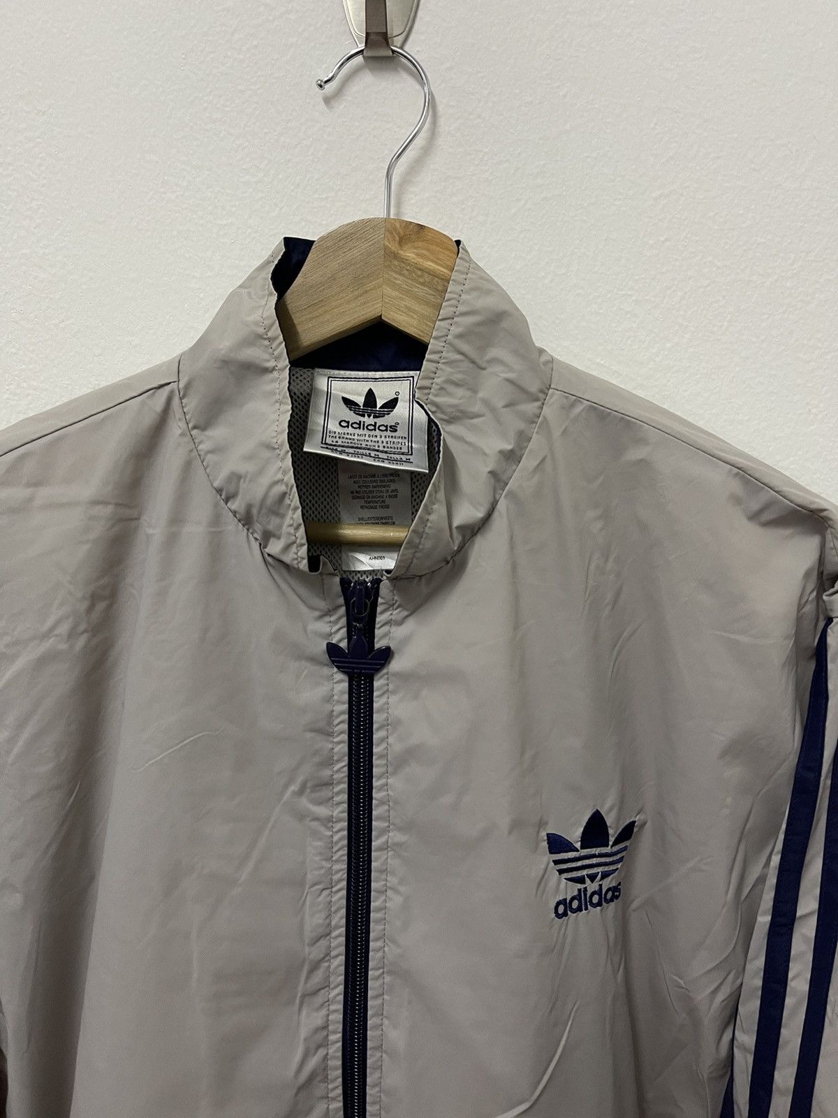 Adidas × Vintage Vintage Adidas 3 Stripes Embroidery Big Logo Jacket Size US L / EU 52-54 / 3 - 3 Thumbnail