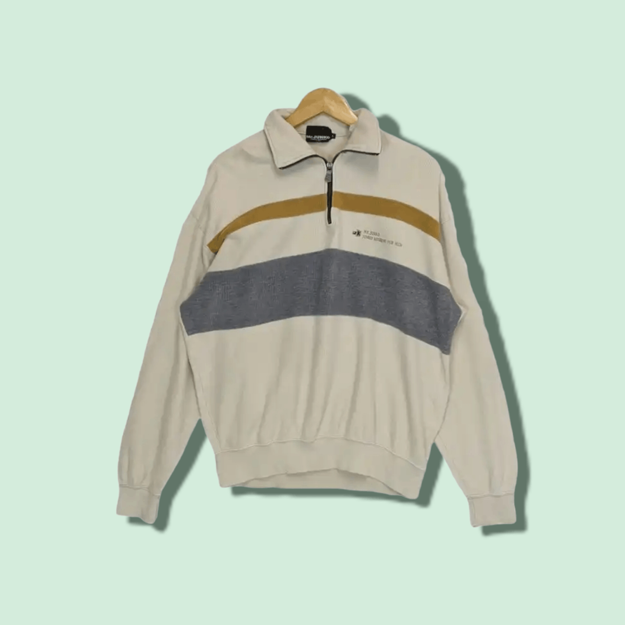 Japanese Brand × Mr. Junko MR JUNKO Koshino Multicolor Polo Jumper Sweatshirt Size US L / EU 52-54 / 3 - 1 Thumbnail