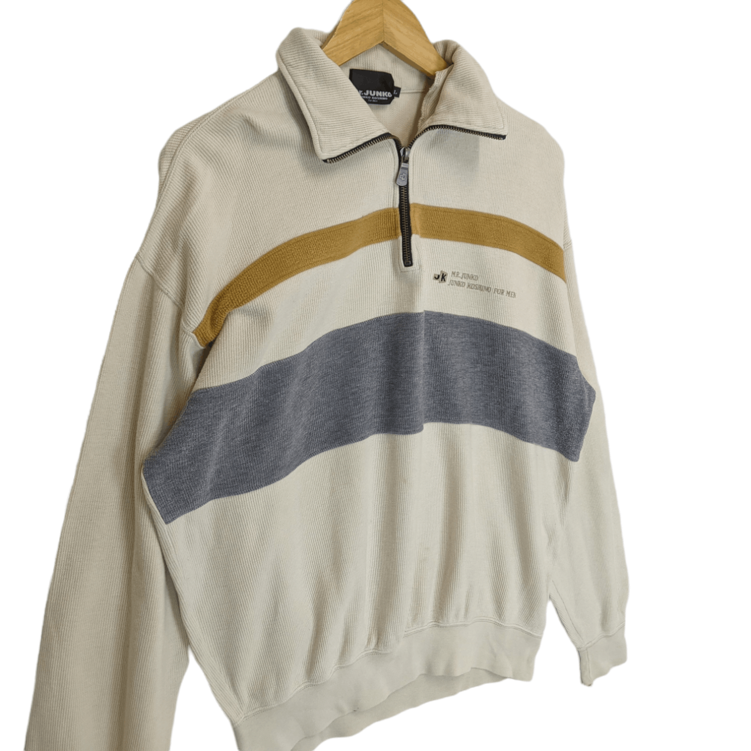Japanese Brand × Mr. Junko MR JUNKO Koshino Multicolor Polo Jumper Sweatshirt Size US L / EU 52-54 / 3 - 3 Thumbnail