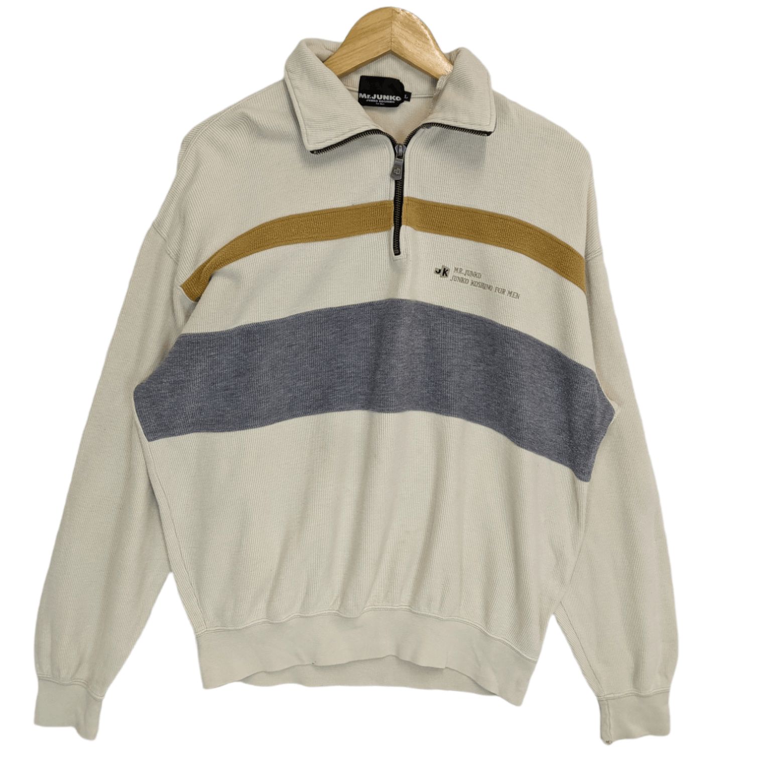 Japanese Brand × Mr. Junko MR JUNKO Koshino Multicolor Polo Jumper Sweatshirt Size US L / EU 52-54 / 3 - 2 Thumbnail