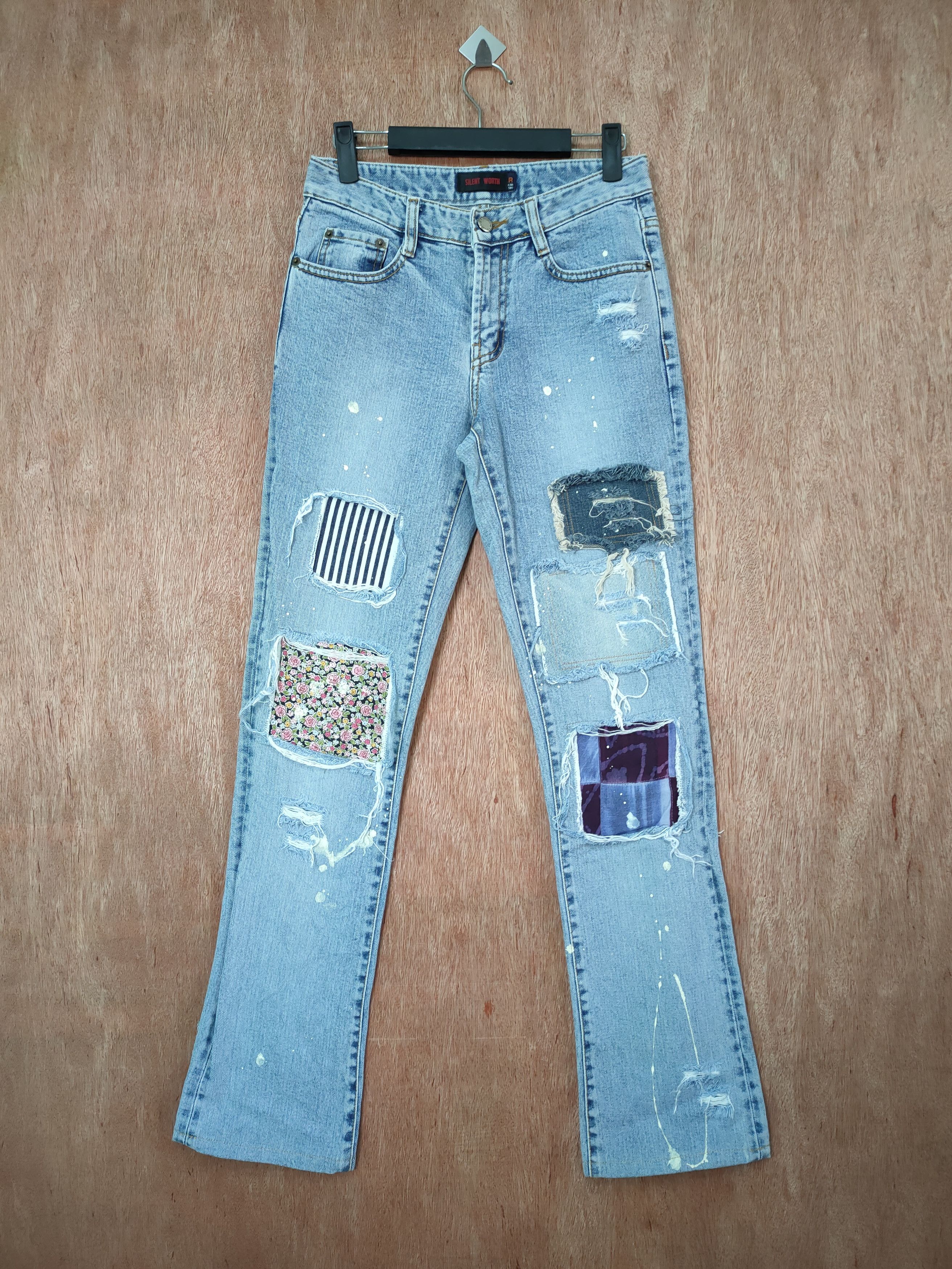 Japanese Brand VINTAGE FN JEANS PATCHWORK DISTRESSED DENIM JEAN PANTS Size US 26 / EU 42 - 1 Thumbnail