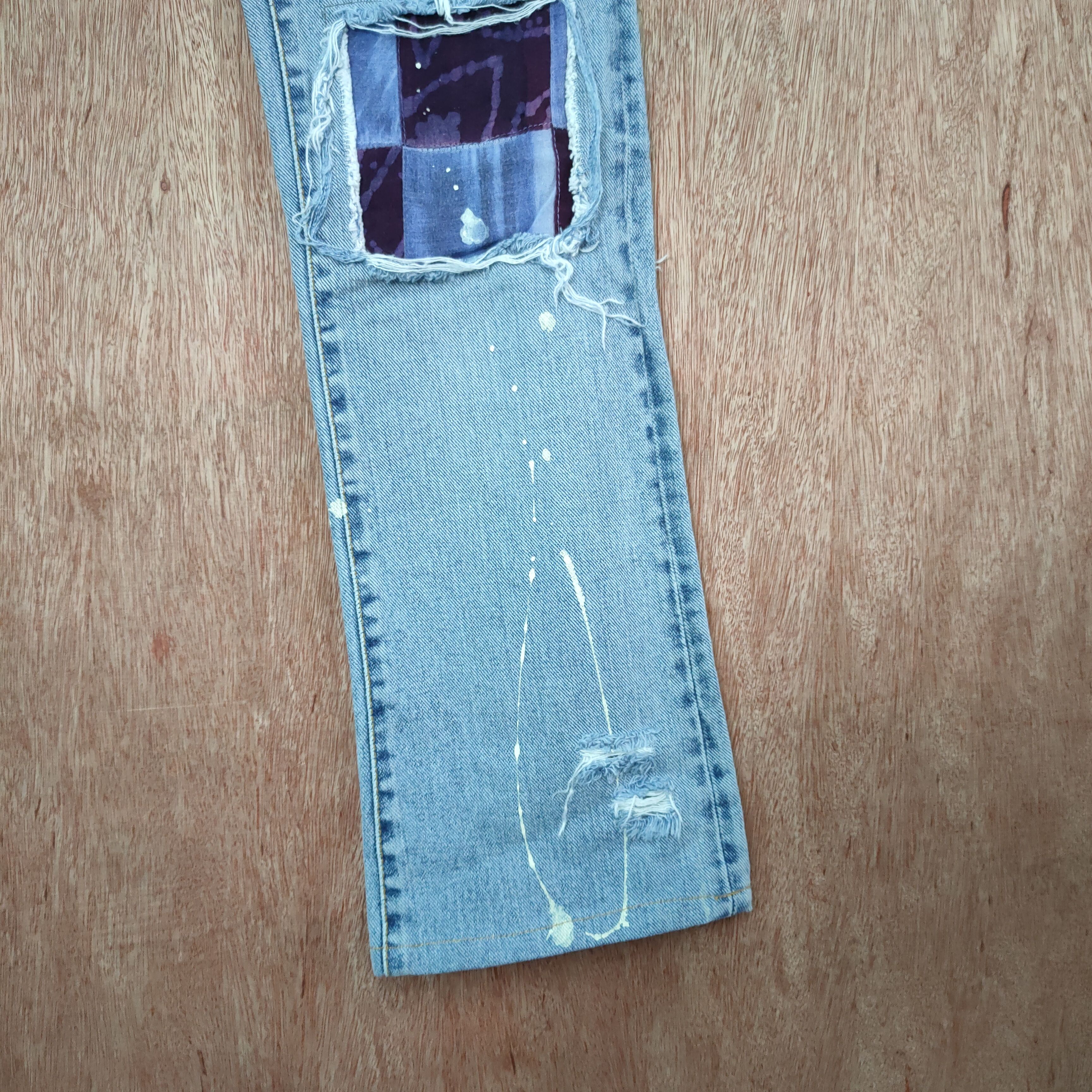 Japanese Brand VINTAGE FN JEANS PATCHWORK DISTRESSED DENIM JEAN PANTS Size US 26 / EU 42 - 7 Thumbnail