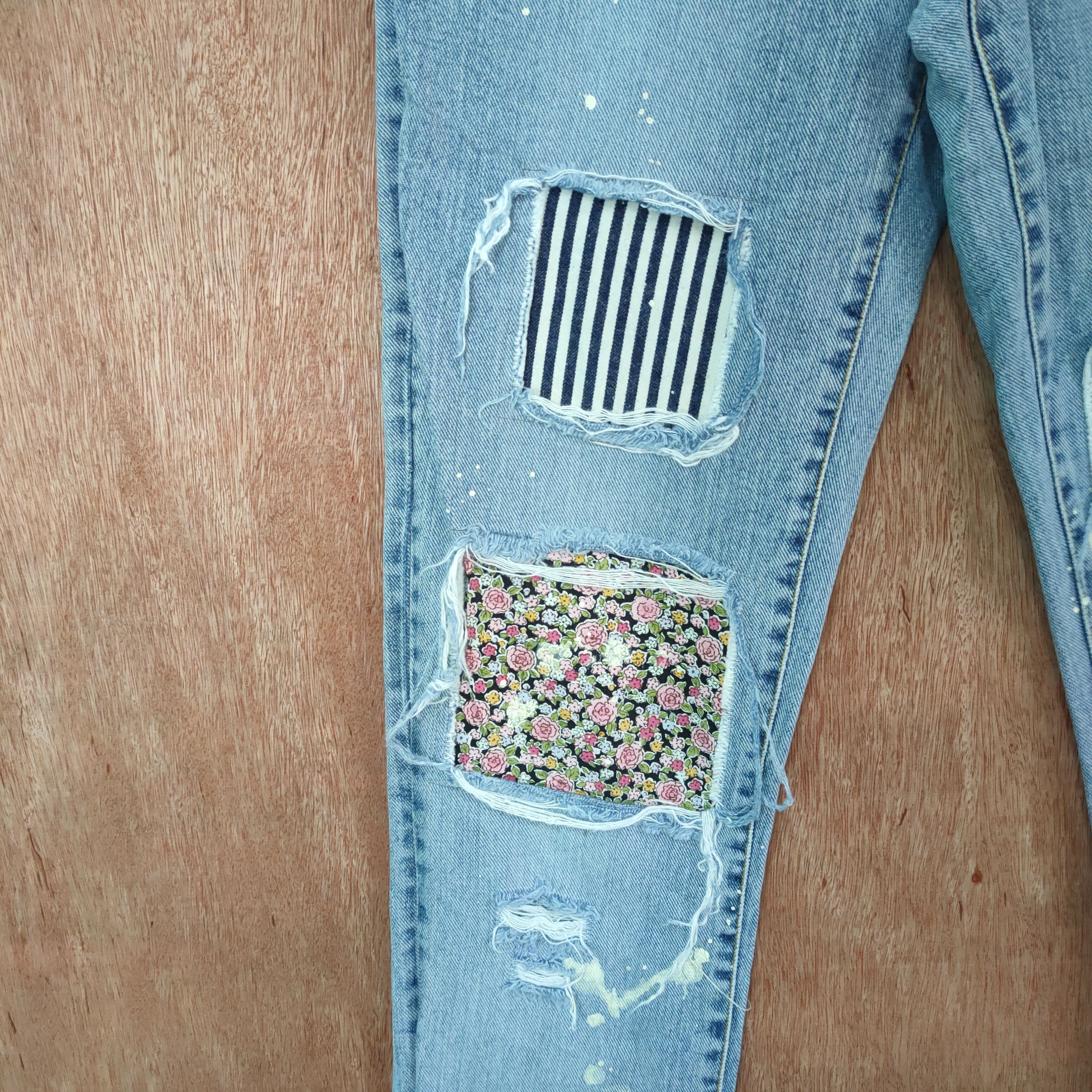 Japanese Brand VINTAGE FN JEANS PATCHWORK DISTRESSED DENIM JEAN PANTS Size US 26 / EU 42 - 3 Thumbnail