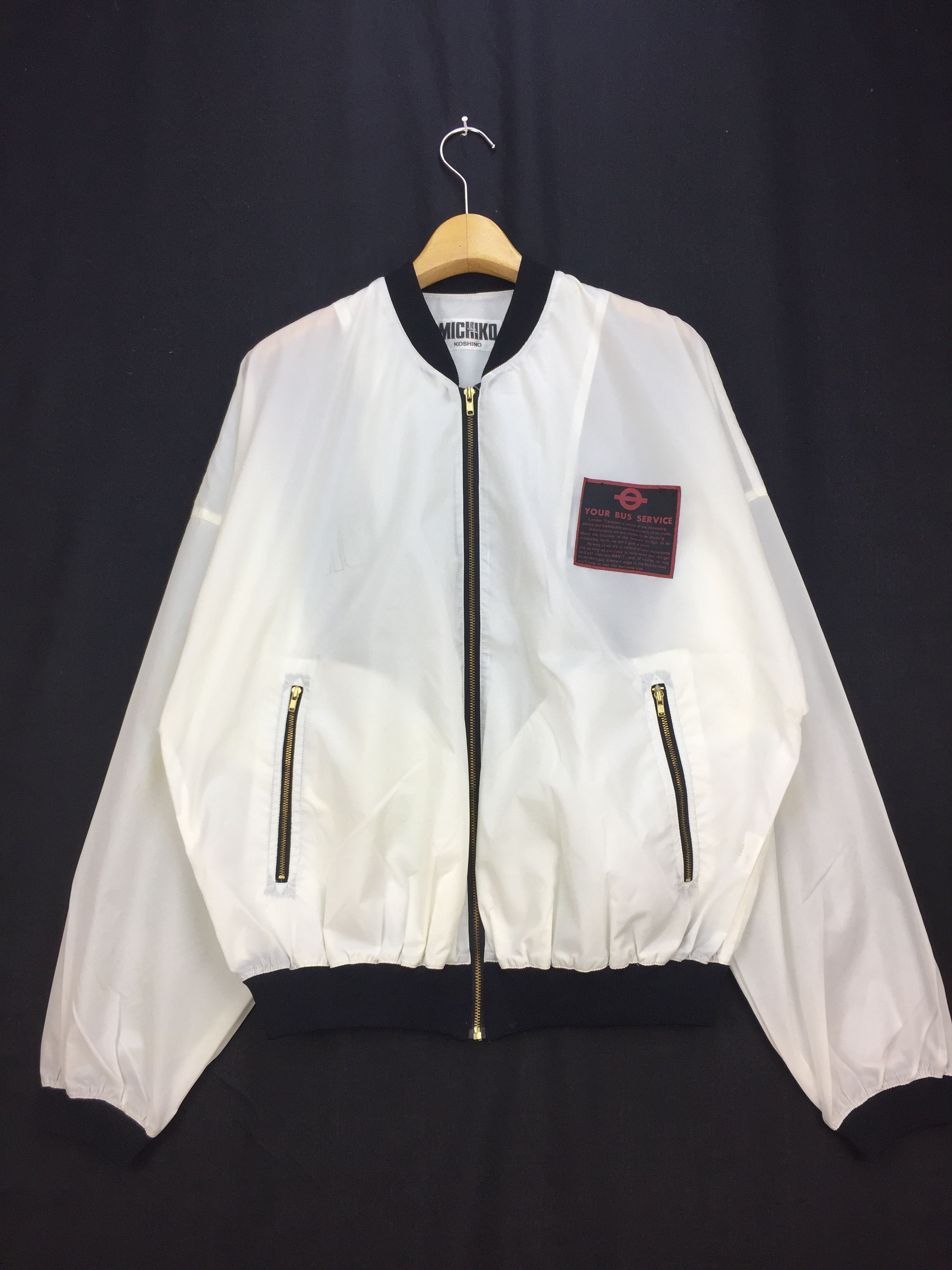 Michiko Koshino London VINTAGE MICHIKO LONDON KOSHINO SPELL OUT BOMBER JACKET Size US L / EU 52-54 / 3 - 2 Thumbnail