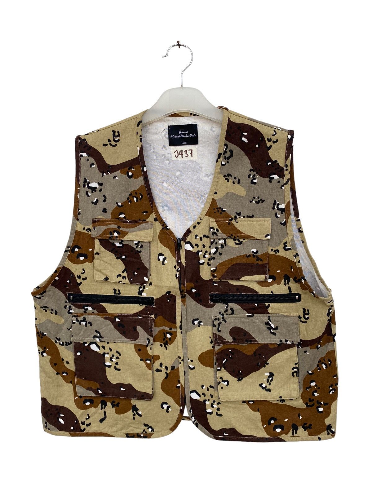 Japanese Brand Spinns Camo Chips Hunter Vest Size US L / EU 52-54 / 3 - 1 Preview