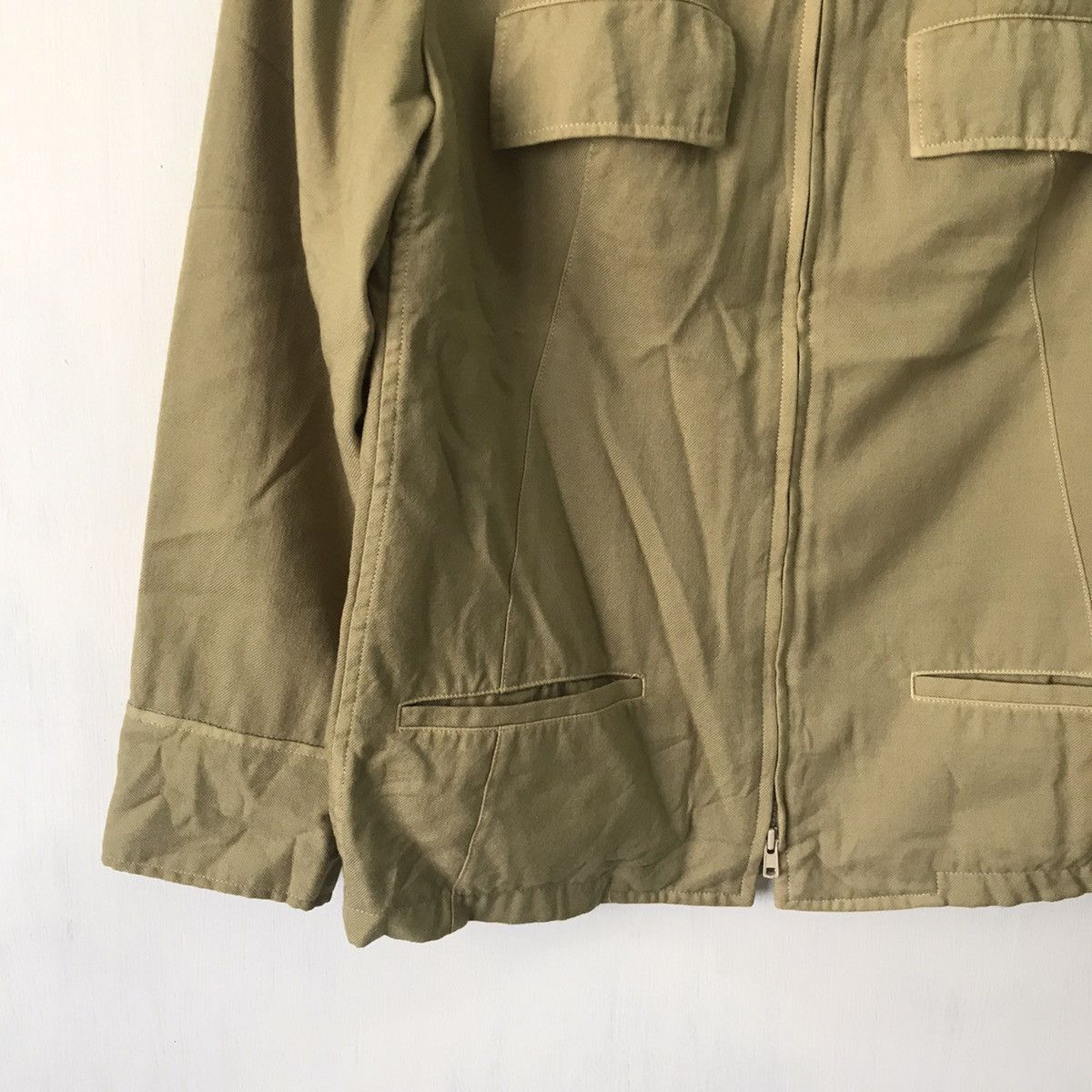 Yohji Yamamoto 💥Steals💥Y’s Yohji Yamamoto Zipper Wool Jacket Rare Colour Size US M / EU 48-50 / 2 - 6 Thumbnail