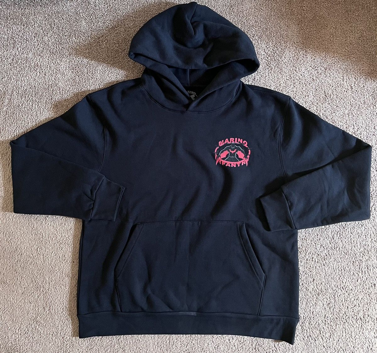 dmckal x MARINO INFANTRY HOODIE Black lx（MAKI HOOD IN NAVY  