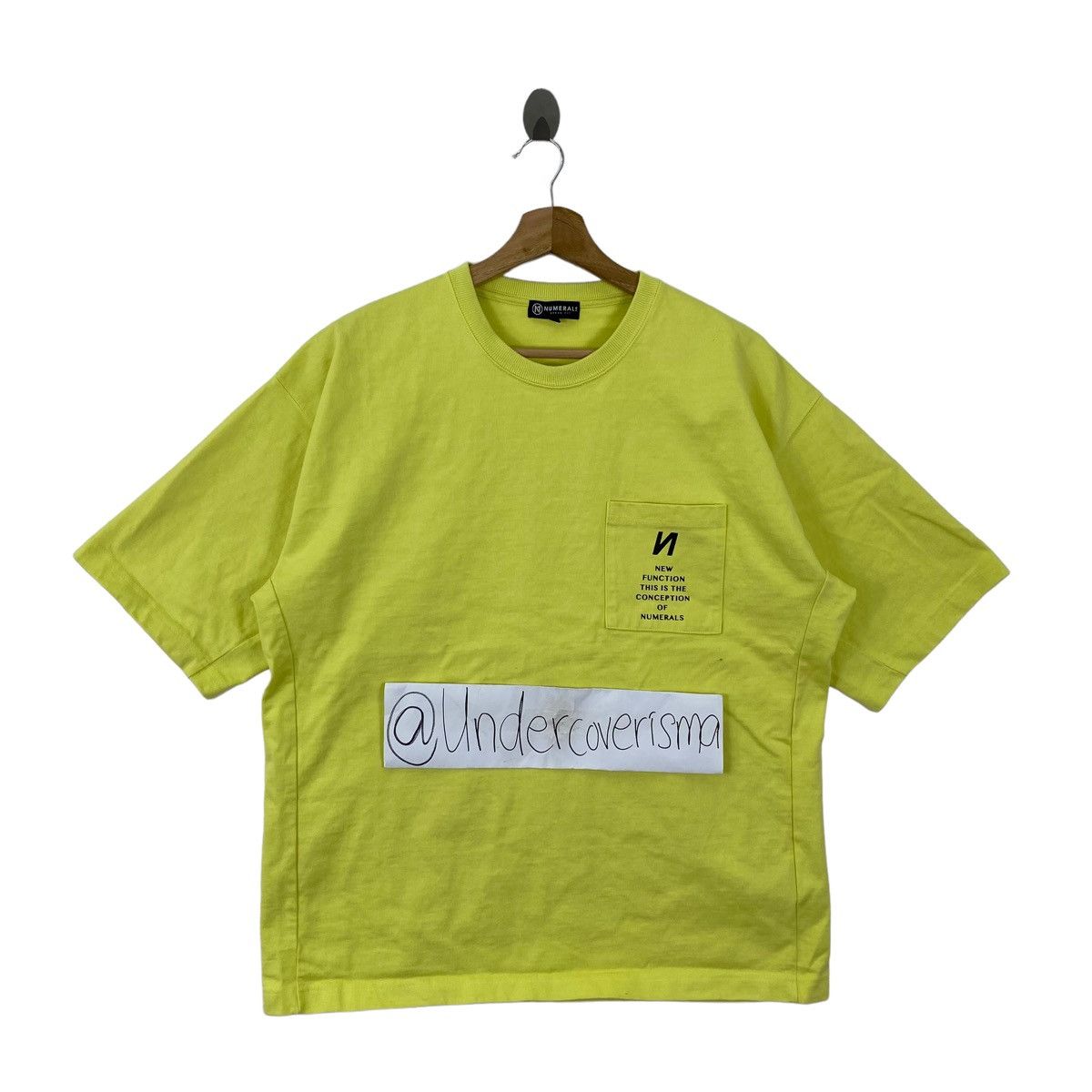 image of Vintage Numerals Urban Fit Pocket Yellow Oversize Short, Men's (Size Medium)