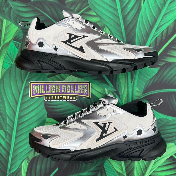 LOUIS VUITTON RUNNER TATIC SNEAKERS IN GREY AND GREEN