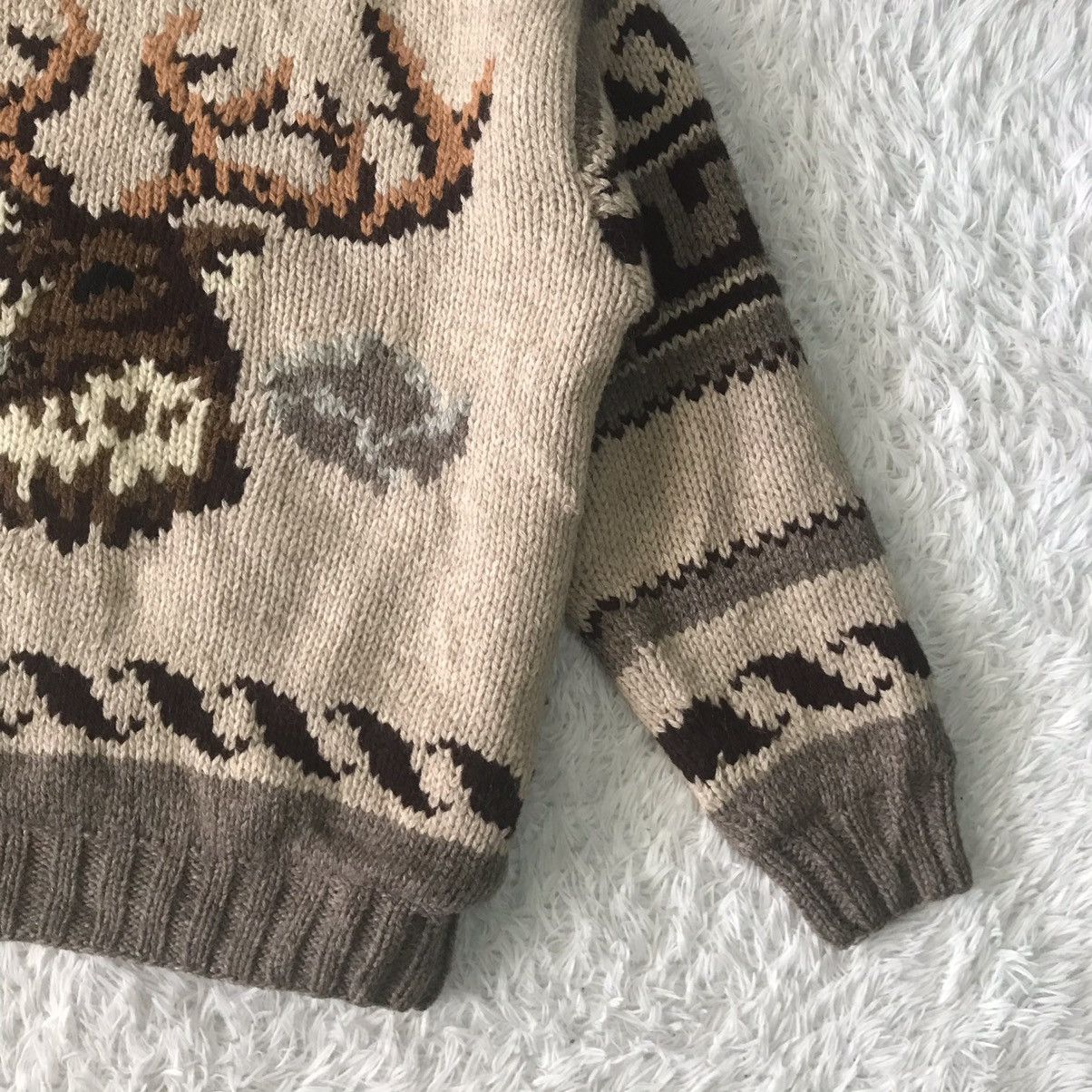 Vintage Vtg Nice Deer Print Knit Jacket University Shop Size US M / EU 48-50 / 2 - 10 Thumbnail