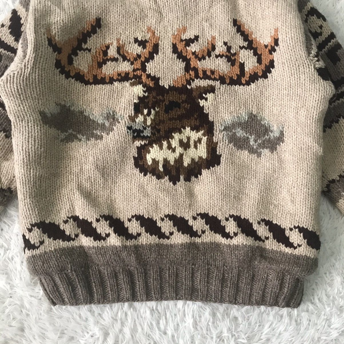 Vintage Vtg Nice Deer Print Knit Jacket University Shop Size US M / EU 48-50 / 2 - 9 Thumbnail