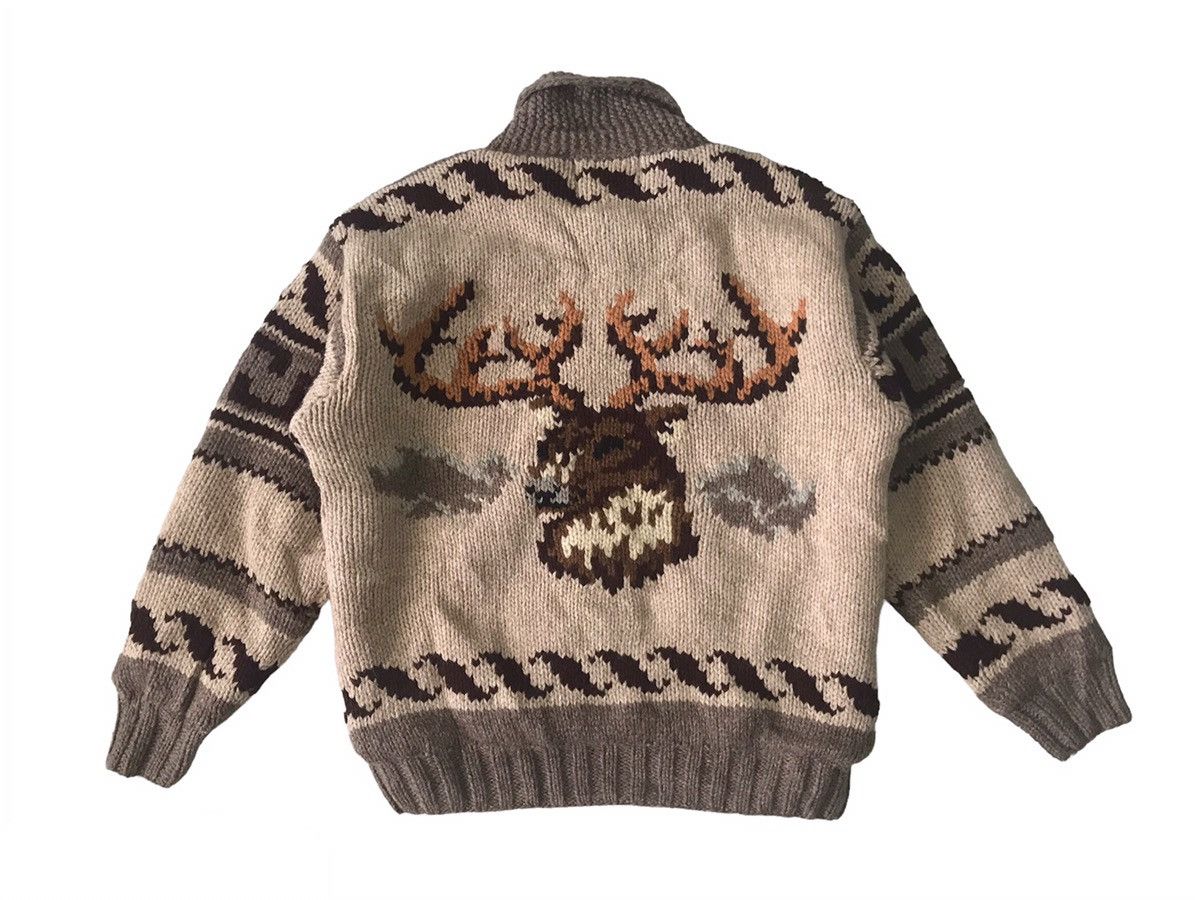 Vintage Vtg Nice Deer Print Knit Jacket University Shop Size US M / EU 48-50 / 2 - 1 Thumbnail