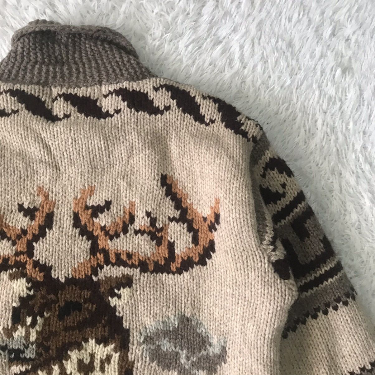 Vintage Vtg Nice Deer Print Knit Jacket University Shop Size US M / EU 48-50 / 2 - 11 Thumbnail