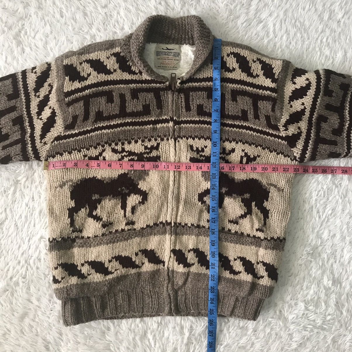 Vintage Vtg Nice Deer Print Knit Jacket University Shop Size US M / EU 48-50 / 2 - 14 Thumbnail